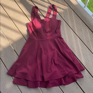 Flirty Maroon Cocktail Dress